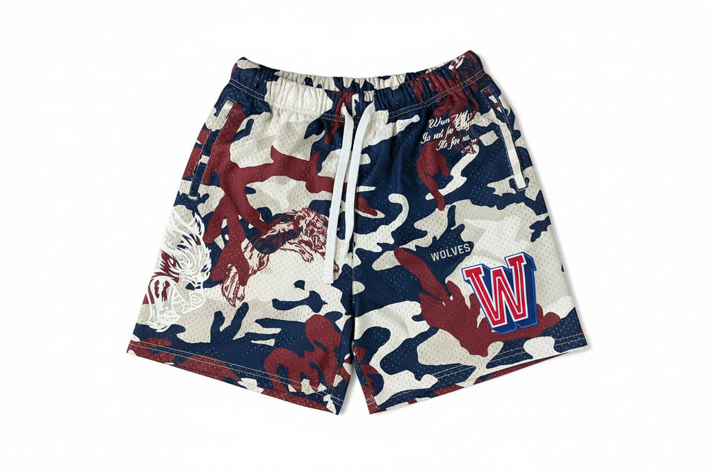 DARC SPORT MESH SHORTS IN WAVE WOODLAND CAMO