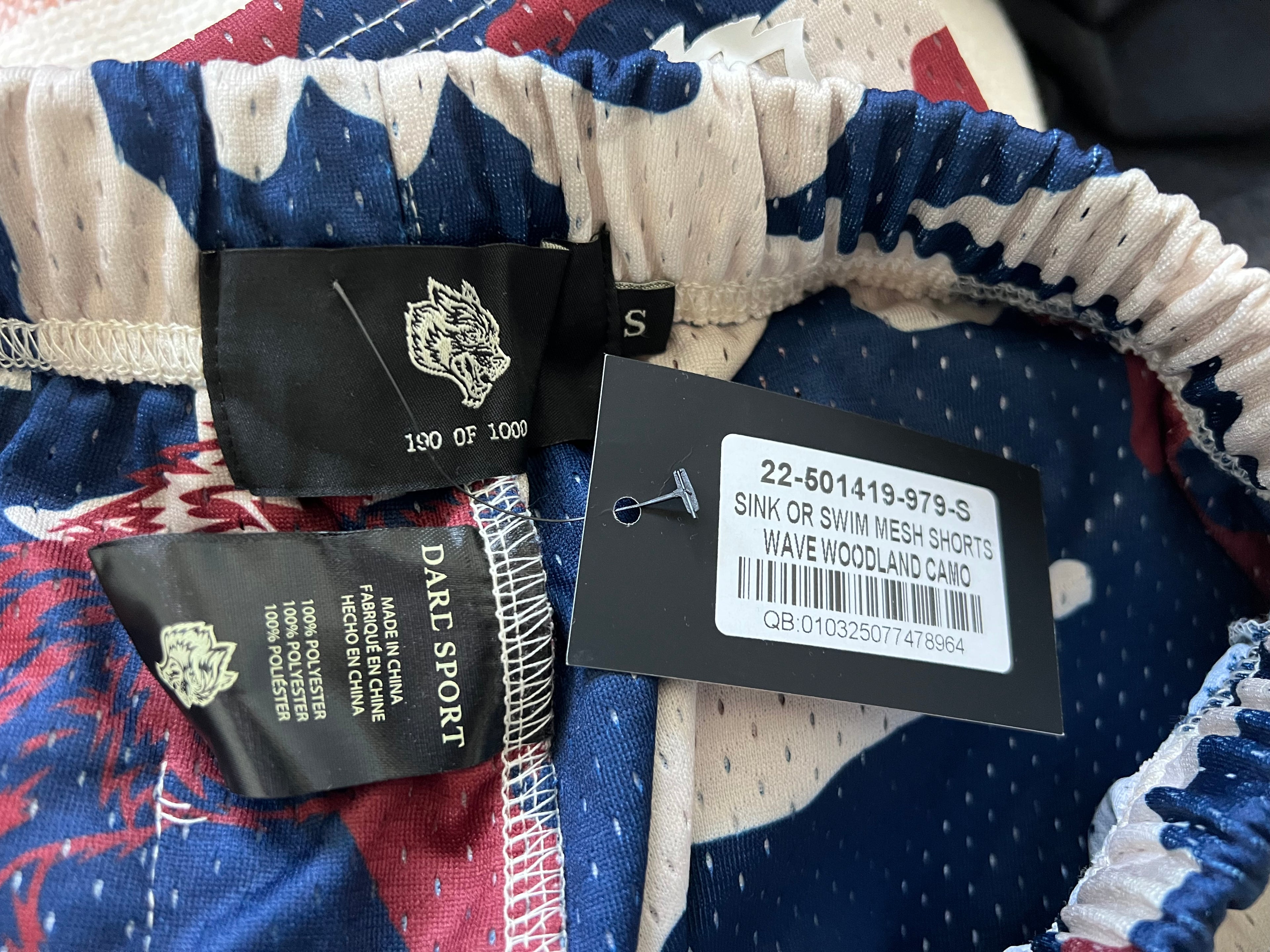 DARC SPORT MESH SHORTS IN WAVE WOODLAND CAMO